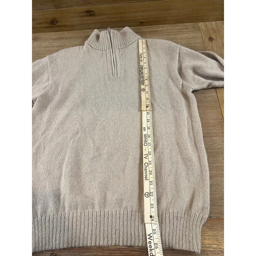 100% Baby Alpaca Sweater Mens Quarter Zip Manos de la Comunidad Quiet Luxury